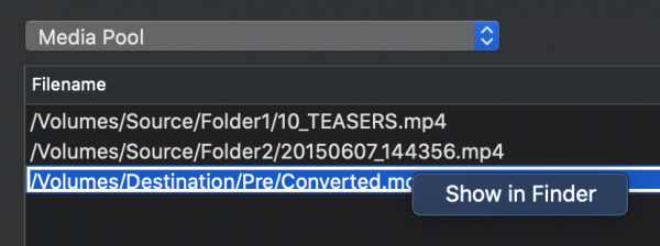 Show in Finder context menu